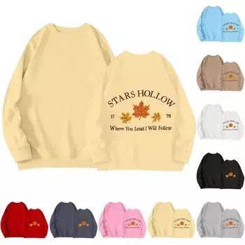 Женская повседневная модная толстовка с круглым вырезом и длинным рукавом, принтованная толстовка-пуловер L бежевый