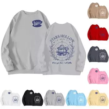 Женская повседневная модная толстовка с круглым вырезом и длинным рукавом, принтованная толстовка-пуловер L бежевый