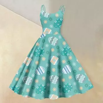 Женская повседневная модная юбка с цветочным принтом в стиле панк-ретро с открытыми плечами L темно-зеленого