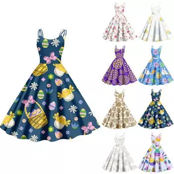 Женская повседневная модная юбка с цветочным принтом в стиле панк-ретро с открытыми плечами XXL