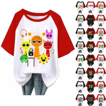 Женская повседневная модная удобная футболка с принтом персонажей мультфильмов и рукавом реглан L армия зеленый