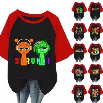 Женская повседневная модная удобная футболка с принтом персонажей мультфильмов и рукавом реглан S зелёный