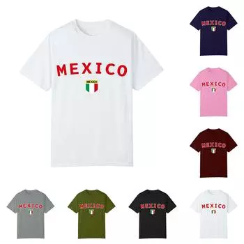 Женская повседневная модная уличная футболка с коротким рукавом и принтом в мексиканском стиле L армия зеленый