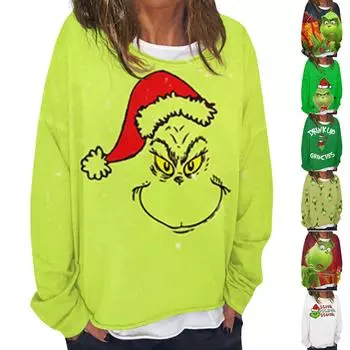 Женская повседневная модная винтажная толстовка с длинным рукавом и круглым вырезом с принтом, многослойный пуловер, топ L