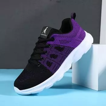 Женская повседневная обувь Дышащая сетчатая обувь для ходьбы Плоская обувь Кроссовки Теннис Женская модная обувь для спортзала Женская обувь Женские кроссовки 35 розы красного