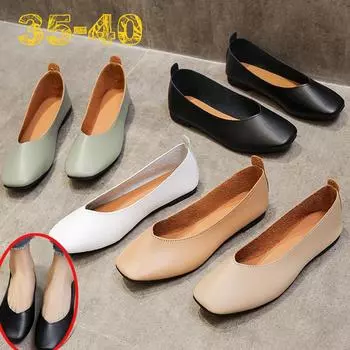 Женская повседневная обувь из мягкой искусственной кожи на плоской подошве 35 абрикосовый