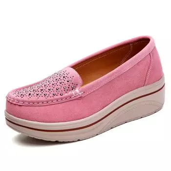 Женская повседневная обувь, лоферы, женская обувь, новинка 2022 года, модная обувь на платформе, уличная прогулочная обувь, удобная мягкая обувь 35 темно-синий