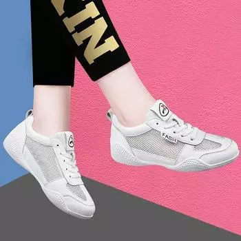 Женская повседневная обувь Модная дышащая сетчатая обувь на плоской подошве Кроссовки Женская обувь Женская обувь 35 серый