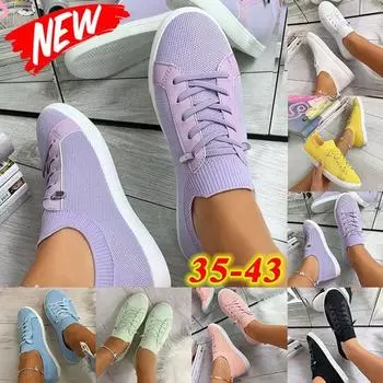 Женская повседневная обувь. Модная обувь на плоской подошве. Дышащая обувь. Спортивная обувь для бега. Кроссовки. 35 чёрный