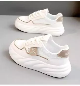 Женская повседневная обувь Модные дышащие сетчатые туфли на плоской подошве Кроссовки Женские туфли для спортзала Вулканизированная обувь Женская обувь кроссовки 35