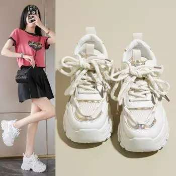 Женская повседневная обувь Модные дышащие сетчатые туфли на плоской подошве Кроссовки Женские новые вулканизированные туфли Женская обувь кроссовки 35