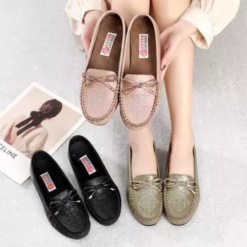 Женская повседневная обувь на плоской подошве. Туфли без шнуровки. Удобная обувь для ходьбы. Деловые рабочие лоферы для женщин. Туфли без шнуровки на низком каблуке. Удобные туфли на плоской подошве для вождения. 35 чёрный