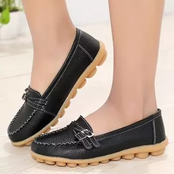 Женская повседневная обувь на плоской подошве, удобные лоферы без шнуровки, мокасины, прогулочная обувь для вождения 44 белый