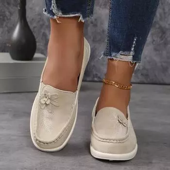 Женская повседневная обувь Off White Flower Slip on Loafers Кроссовки женские мягкие на низком каблуке Спортивные теннисные повседневные кроссовки Женская обувь 35 покинуть белый