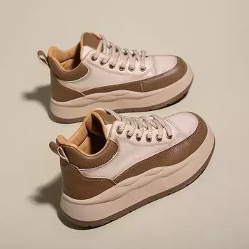 Женская повседневная обувь, осенние новинки, популярные спортивные туфли на платформе, женские вулканизированные туфли, лаконичные, увеличенные, удобные, повседневные женские кроссовки 35
