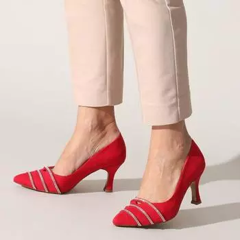 Женская повседневная обувь Red Suet Stone Классические туфли на каблуке