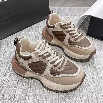 Женская повседневная обувь, универсальная легкая весенняя обувь на платформе с закругленным носком, удобная нескользящая износостойкая женская обувь для улицы 35