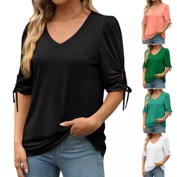 Женская повседневная однотонная блузка без рукавов с круглым вырезом, пуловер, майка, рубашка L чёрный