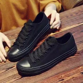 Женская повседневная парусиновая обувь, спортивная обувь, модная обувь на плоской подошве, дышащая спортивная обувь на шнуровке с низким вырезом, парная парусиновая обувь 35