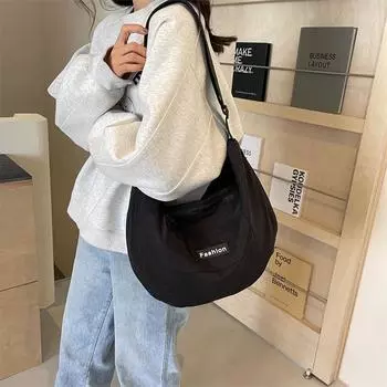 Женская повседневная поясная сумка Студенческая сумка на плечо чёрный