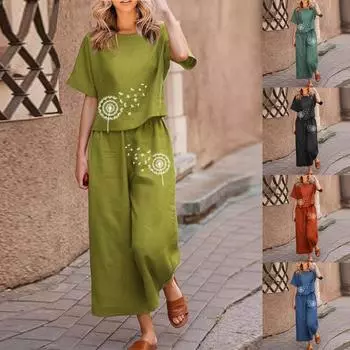 Женская повседневная пуловерная рубашка с длинным и коротким рукавом с круглым вырезом, повседневный костюм с художественным ретро-принтом XL чёрный