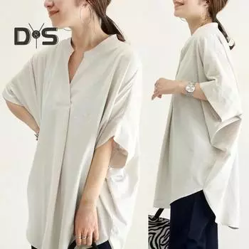 Женская повседневная рубашка с v-образным вырезом и коротким рукавом, пуловер свободного покроя, топы с короткой спинкой и длинными рабочими деловыми топами, уличная одежда зелёный