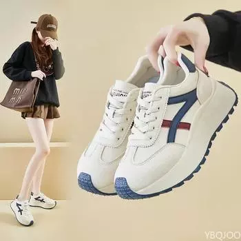 Женская повседневная спортивная обувь для весны. Толстая подошва. Увеличивающая рост. Легкая и удобная обувь для бега. Удобная. 35