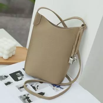 Женская повседневная сумка через плечо для мобильного телефона из натуральной кожи 12cm Length x 5cm Width x 20cm Height