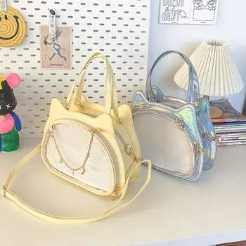 Женская повседневная сумка через плечо. Сумка на одно плечо в форме кошки. Милая сумка в виде животного.