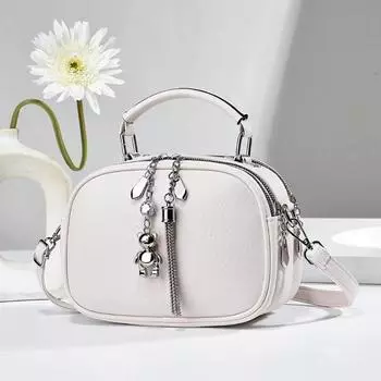 Женская повседневная сумка с верхней ручкой, женская сумка через плечо из искусственной кожи, женская сумка для мобильного телефона, клатч-кошелек Length 21 Width 9 Height 15 чёрный