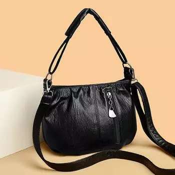 Женская повседневная сумка женская сумка модная сумка для мам большая вместимость сумка через плечо чёрный