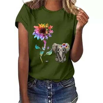 Женская повседневная свободная футболка с короткими рукавами и принтом букв, блузка, топы XXL