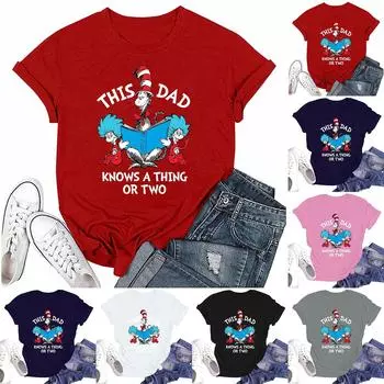 Женская повседневная свободная футболка с принтом, круглый вырез, пуловер, короткий рукав, топ XL