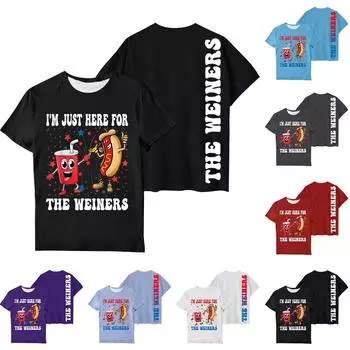 Женская повседневная свободная футболка с принтом, пуловер с круглым вырезом и коротким рукавом