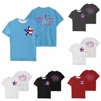 Женская повседневная свободная футболка с принтом, пуловер с круглым вырезом и коротким рукавом