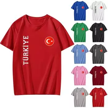 Женская повседневная свободная футболка с принтом, пуловер с круглым вырезом, топ с короткими рукавами L чёрный