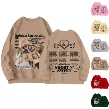 Женская повседневная свободная однотонная толстовка с круглым вырезом и длинными рукавами с принтом L армия зеленый