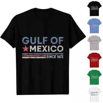 Женская повседневная свободная пляжная футболка с принтом, круглый вырез, пуловер, короткий рукав, топ L чёрный