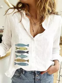 Женская повседневная свободная рубашка с длинным рукавом из хлопка и льна, женское платье больших размеров S розовый