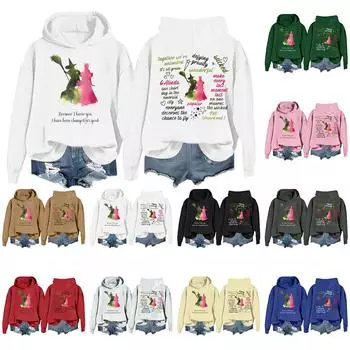 Женская повседневная толстовка с длинным рукавом и принтом Bad Witch L бежевый