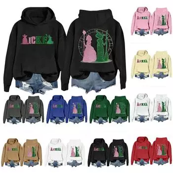 Женская повседневная толстовка с длинным рукавом и принтом Bad Witch L бежевый