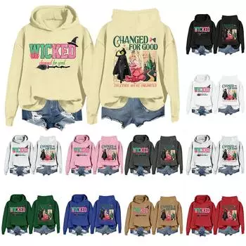 Женская повседневная толстовка с длинным рукавом и принтом Bad Witch L бежевый