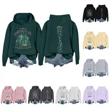 Женская повседневная толстовка с длинным рукавом и принтом Bad Witch L бежевый