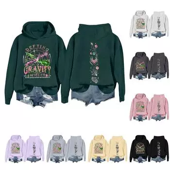 Женская повседневная толстовка с длинным рукавом и принтом Bad Witch S бежевый