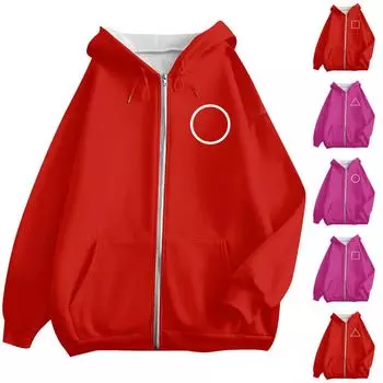 Женская повседневная толстовка с принтом, с длинными рукавами, с карманом на молнии, куртка с капюшоном L