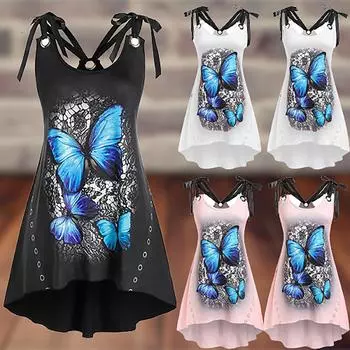 Женская повседневная юбка на подтяжках, платье длиной до колена с цифровым принтом L чёрный