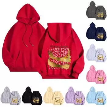 Женская повседневная удобная плюшевая кофта с длинным рукавом и свободным воротом с принтом L бежевый