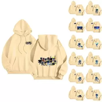 Женская повседневная удобная плюшевая кофта с длинным рукавом и свободным воротом с принтом L синий