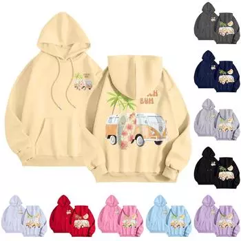 Женская повседневная удобная плюшевая кофта с длинным рукавом и свободным воротом с принтом L бежевый