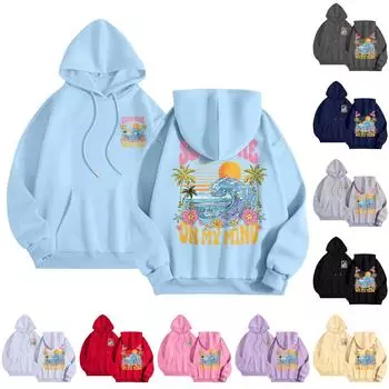 Женская повседневная удобная плюшевая кофта с длинным рукавом и свободным воротом с принтом L бежевый